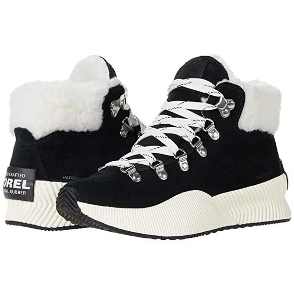 Sorel Black and White Ankle Boots - Picture 2 of 7